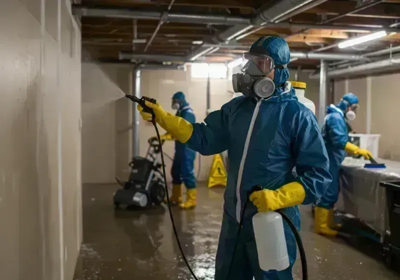 Basement Sanitization and Antimicrobial Treatment process in Downers Grove, IL